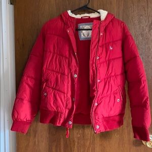 Red winter jacket